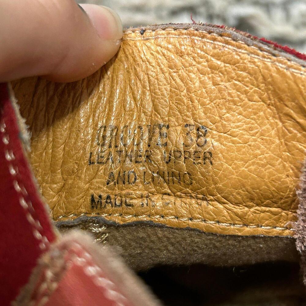 Spring Step Women’s Red Leather Patchwork Zipper … - image 5